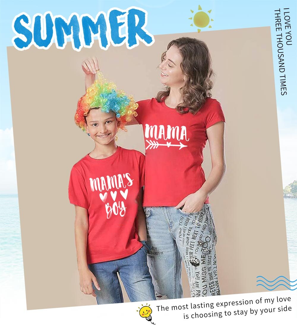 family matching short t shirt mommy and son (Minimum order 100 set each color) family matching short t shirt mommy and son (Minimum order 100 set each color)
