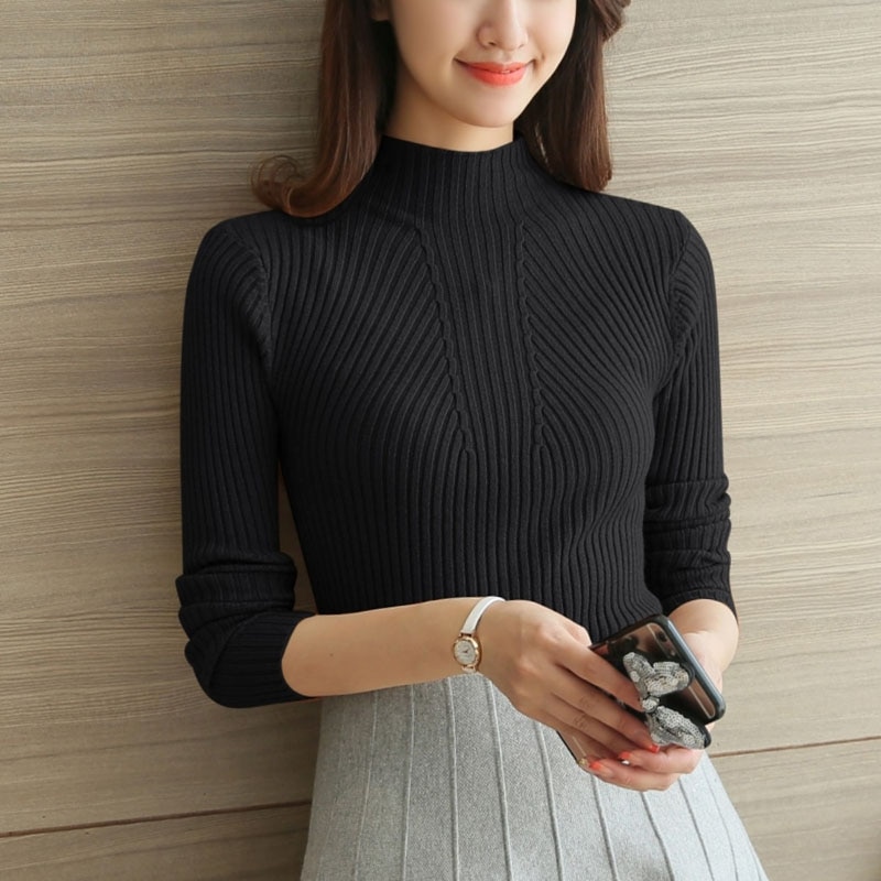 Fashionable Solid White and Black Tops Sweaters (Minimum order 500 ...
