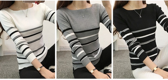 Sweater for Women Knitted High Elastic Jumper (Minimum order 500 pieces each color & design)