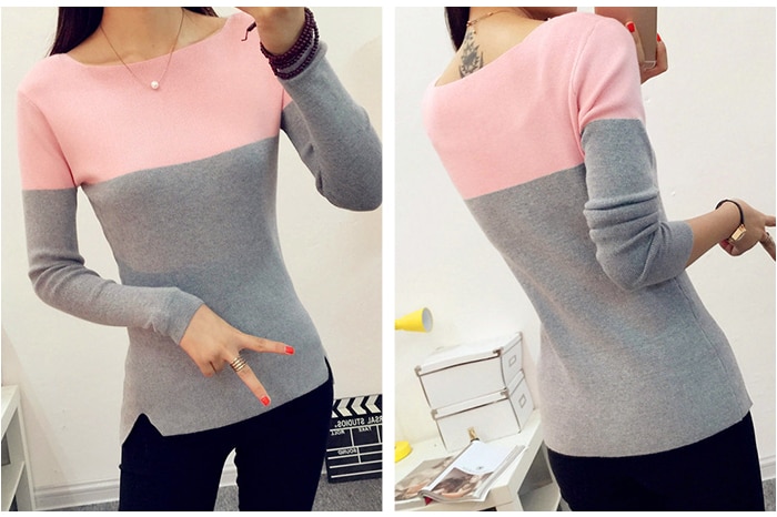 Sweater for Women Knitted High Elastic Jumper (Minimum order 500 pieces each color & design)