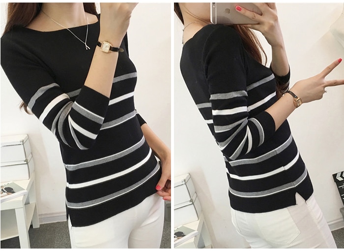 Sweater for Women Knitted High Elastic Jumper (Minimum order 500 pieces each color & design)