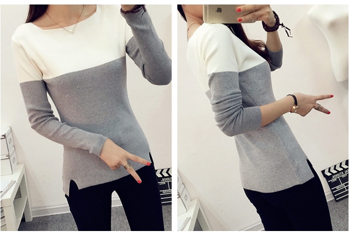 Sweater for Women Knitted High Elastic Jumper (Minimum order 500 pieces each color & design)