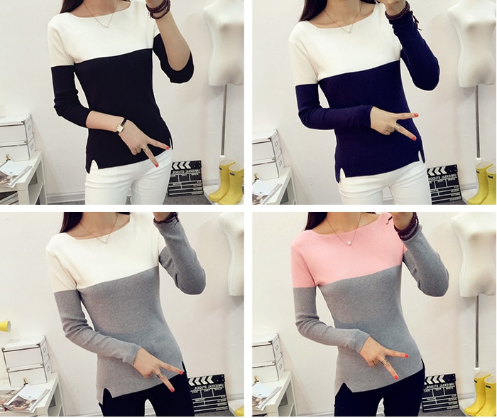 Sweater for Women Knitted High Elastic Jumper (Minimum order 500 pieces each color & design)