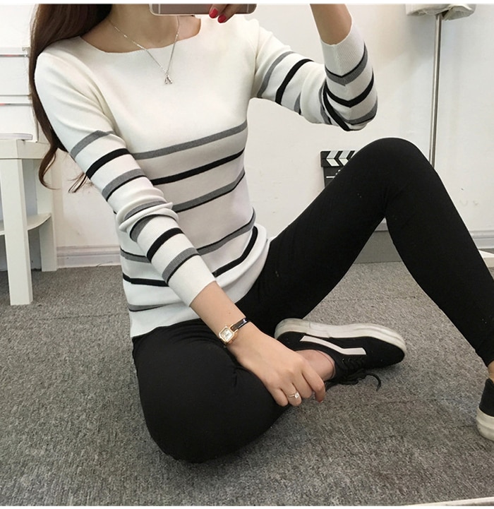 Sweater for Women Knitted High Elastic Jumper (Minimum order 500 pieces each color & design)
