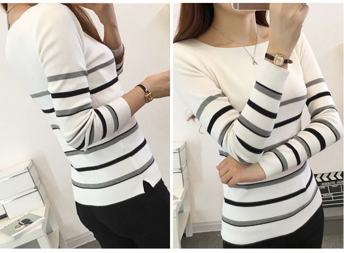 Sweater for Women Knitted High Elastic Jumper (Minimum order 500 pieces each color & design)