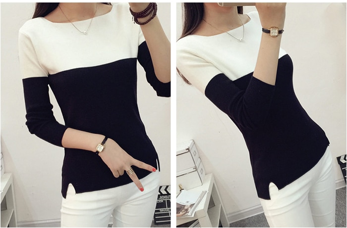 Sweater for Women Knitted High Elastic Jumper (Minimum order 500 pieces each color & design)