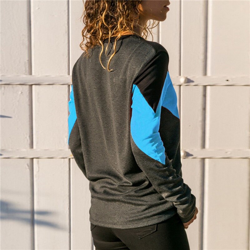 Women Sweater Pullover Patchwork Long Sleeve Shirt (Minimum order 500 pieces each color)