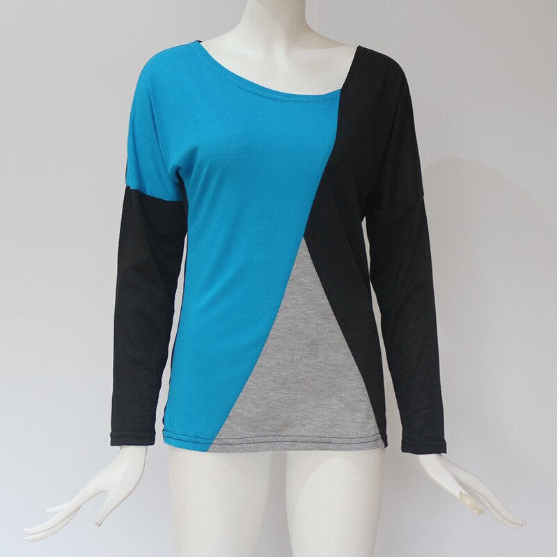 Women Sweater Pullover Patchwork Long Sleeve Shirt (Minimum order 500 pieces each color)