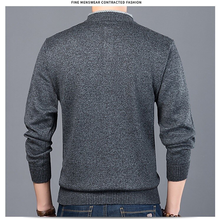 Men Sweaters Thick Warm Winter Zipper Sweater Cashmere Wool Sweaters Man Casual Knit Long Sleeve Stand Collar Pullover Men Sweaters Thick Warm Winter Zipper Sweater Cashmere Wool Sweaters Man Casual Knit Long Sleeve Stand Collar Pullover