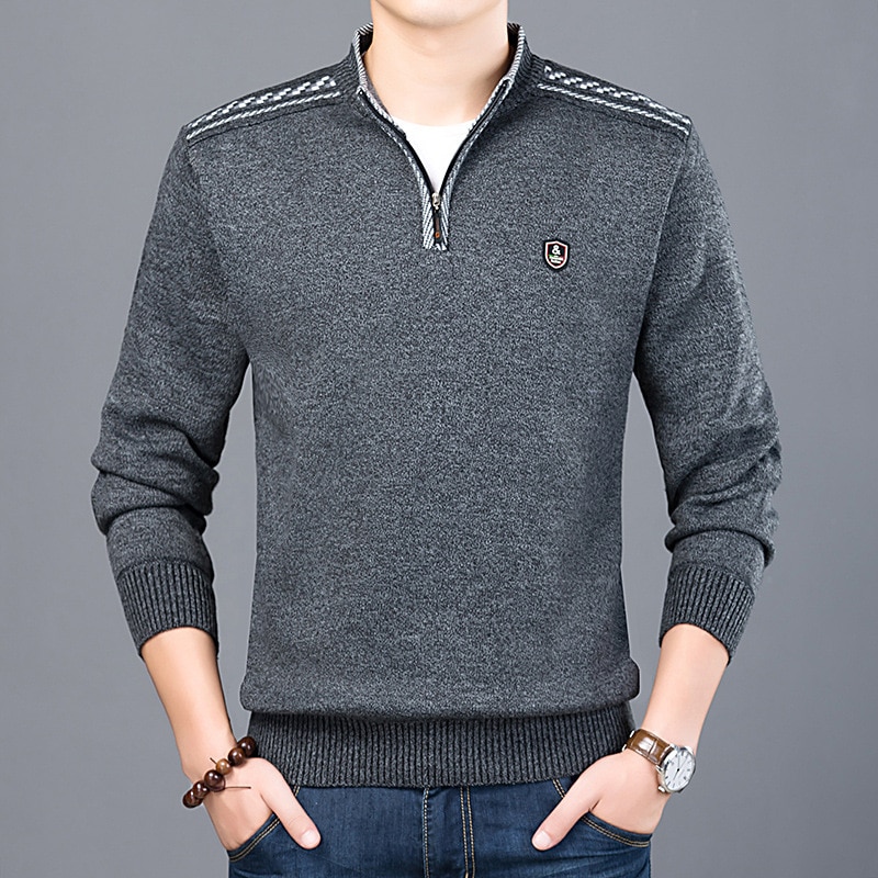 Men Sweaters Thick Warm Winter with Zipper (Minimum order 500 pieces ...