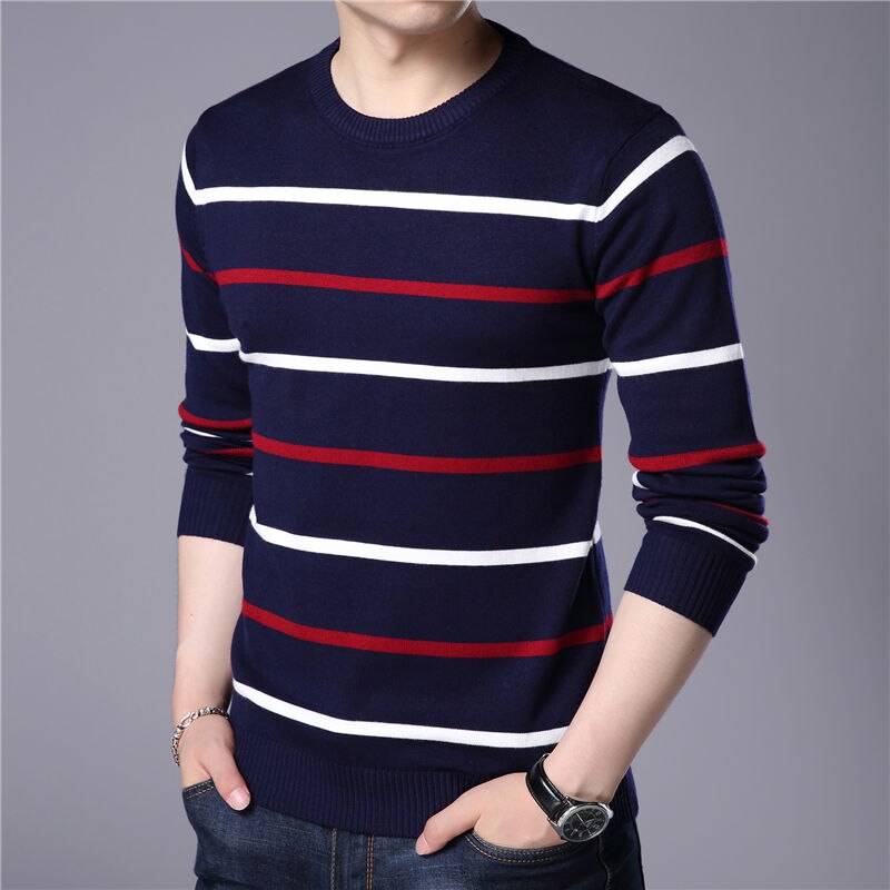COODRONY O-Neck Pullover Men Brand Clothing 2020 Autumn Winter New Arrival Cashmere Wool Sweater Men Casual Striped Pull Men 152