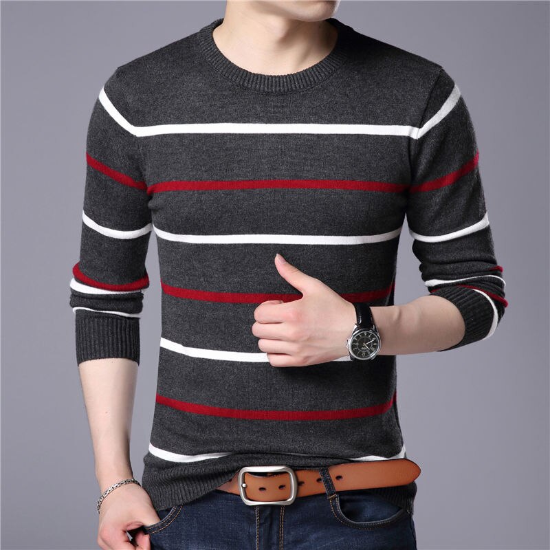 COODRONY O-Neck Pullover Men Brand Clothing 2020 Autumn Winter New Arrival Cashmere Wool Sweater Men Casual Striped Pull Men 152