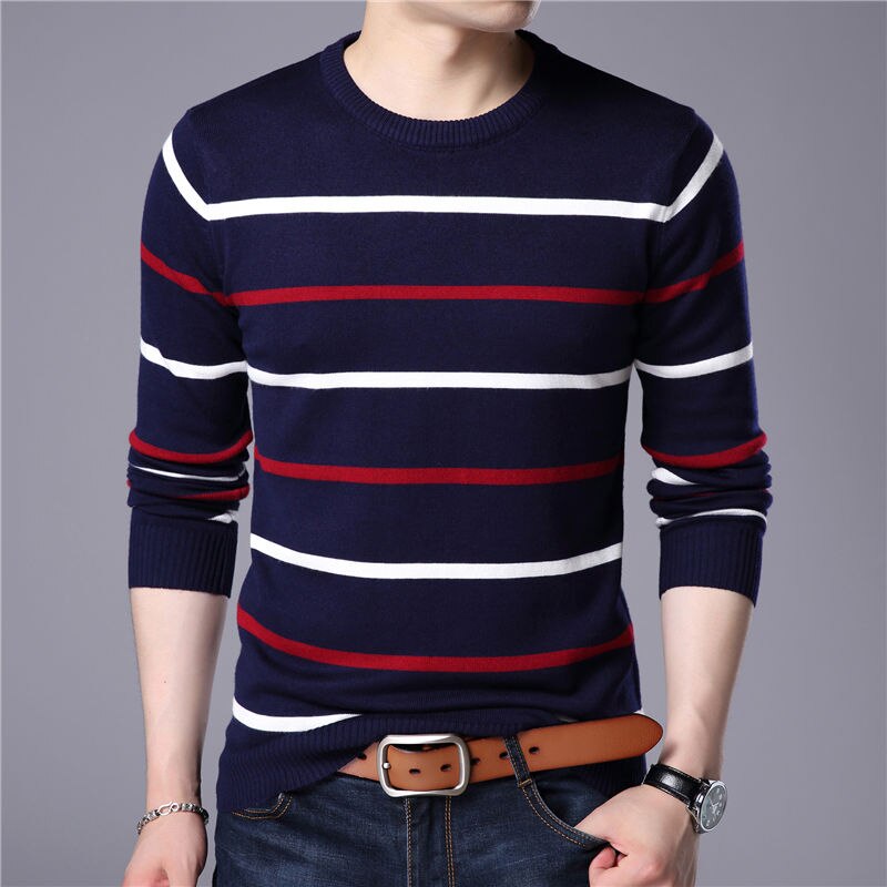 COODRONY O-Neck Pullover Men Brand Clothing 2020 Autumn Winter New Arrival Cashmere Wool Sweater Men Casual Striped Pull Men 152