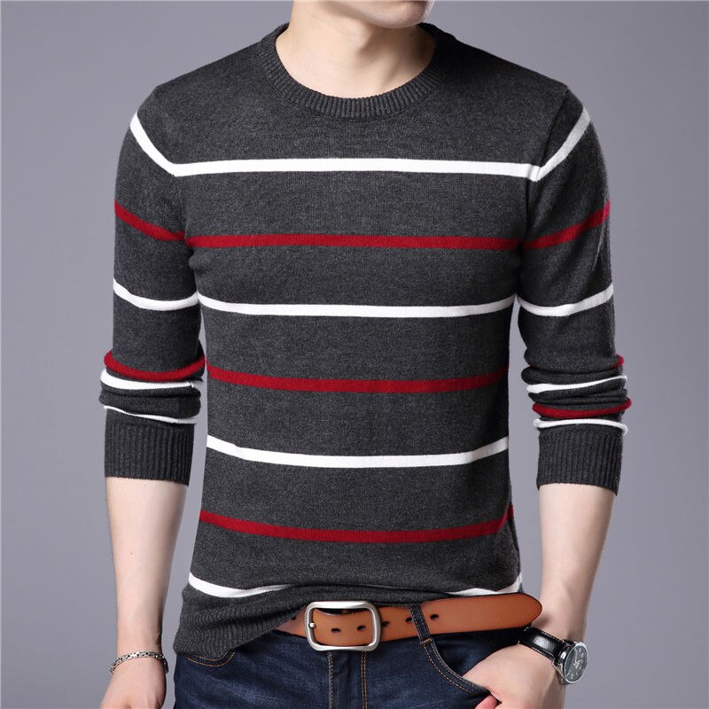 COODRONY O-Neck Pullover Men Brand Clothing 2020 Autumn Winter New Arrival Cashmere Wool Sweater Men Casual Striped Pull Men 152
