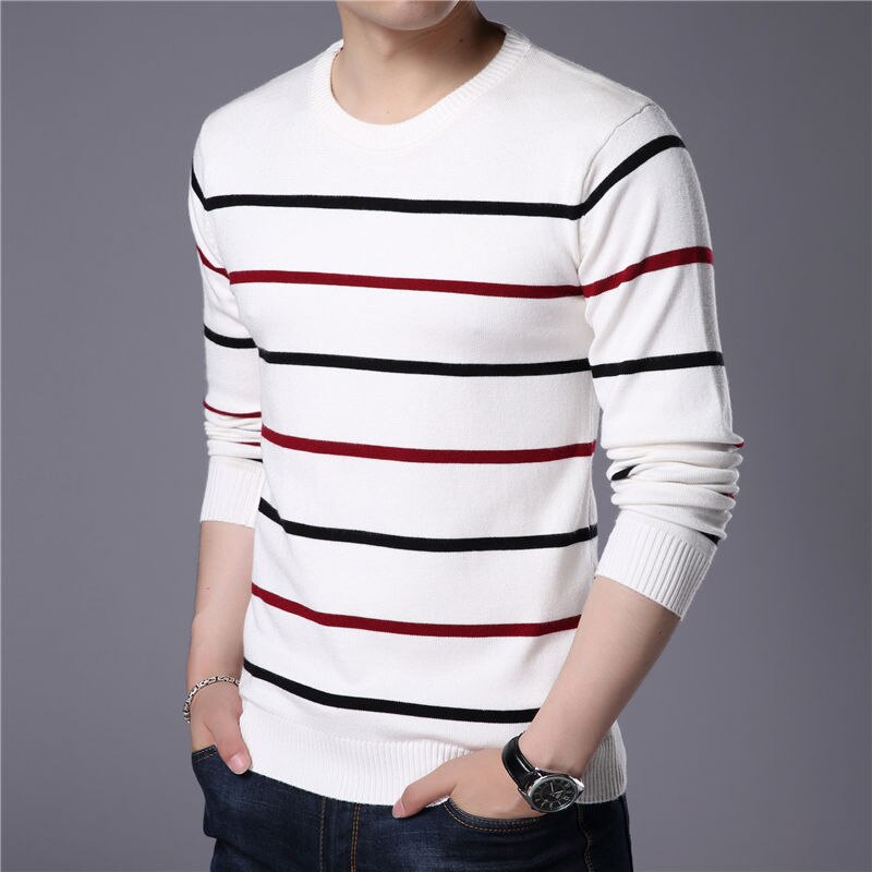 COODRONY O-Neck Pullover Men Brand Clothing 2020 Autumn Winter New Arrival Cashmere Wool Sweater Men Casual Striped Pull Men 152