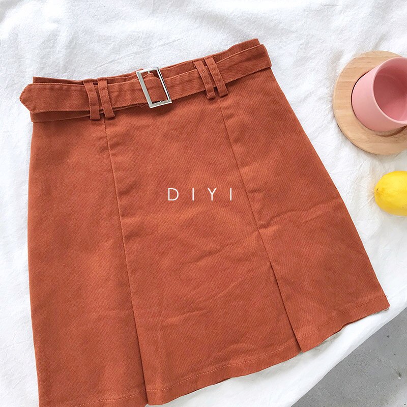 Solid Basic Slim Ladies Spring Autumn Mini Short Bandage Skirt Women Falda Casual High Waist Bodycon Office Skirts (Minimum order 100 Pieces each design) OL Elegant Skirts