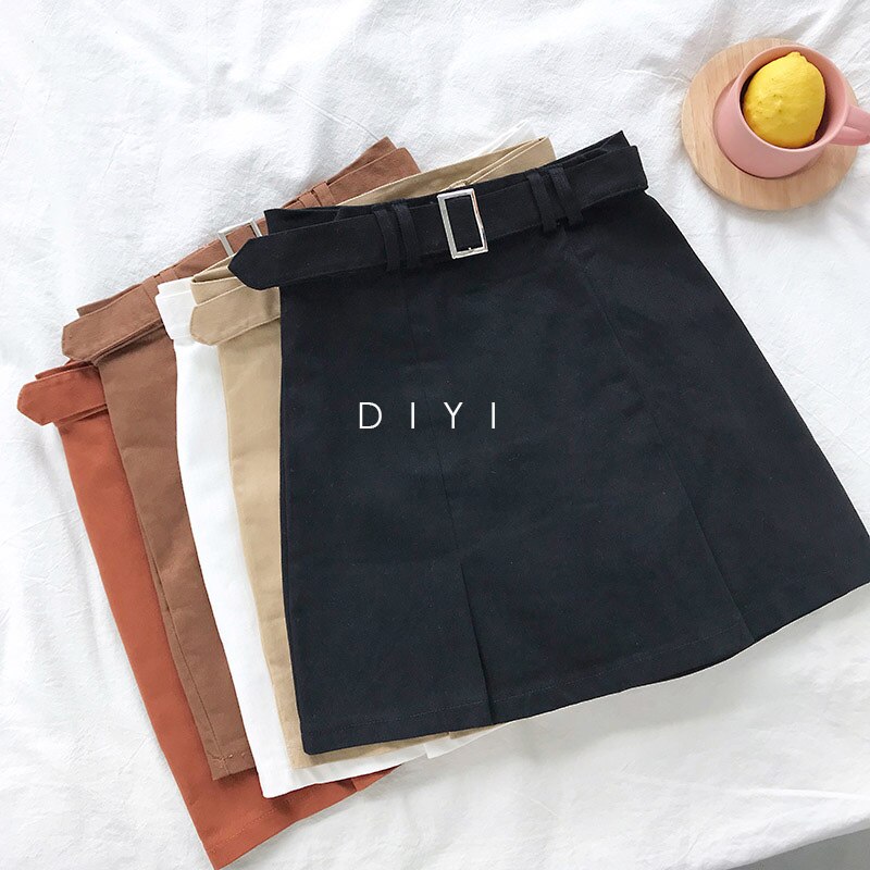 Solid Basic Slim Ladies Spring Autumn Mini Short Bandage Skirt Women Falda Casual High Waist Bodycon Office Skirts (Minimum order 100 Pieces each design) OL Elegant Skirts