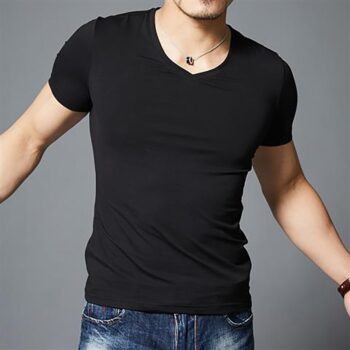 Fitness T-shirts Men's V neck (Minimum order 100 pieces color)
