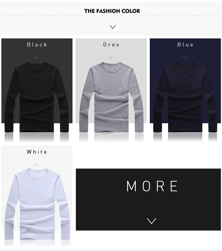2020 MRMT men's T shirt 3 Basic colors Long Sleeve Slim T-shirt young men Pure color tee shirt 3XL size O neck Free Shipping