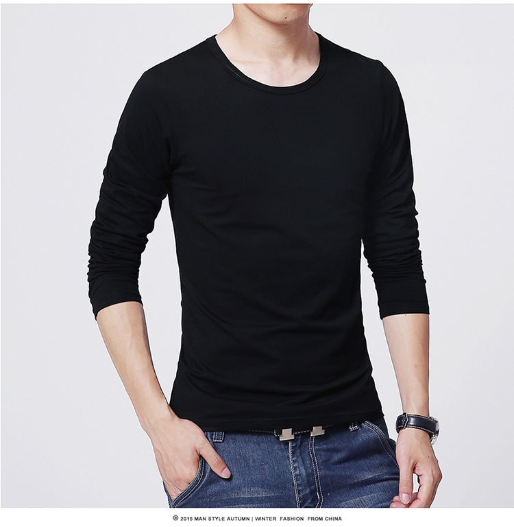 2020 MRMT men's T shirt 3 Basic colors Long Sleeve Slim T-shirt young men Pure color tee shirt 3XL size O neck Free Shipping