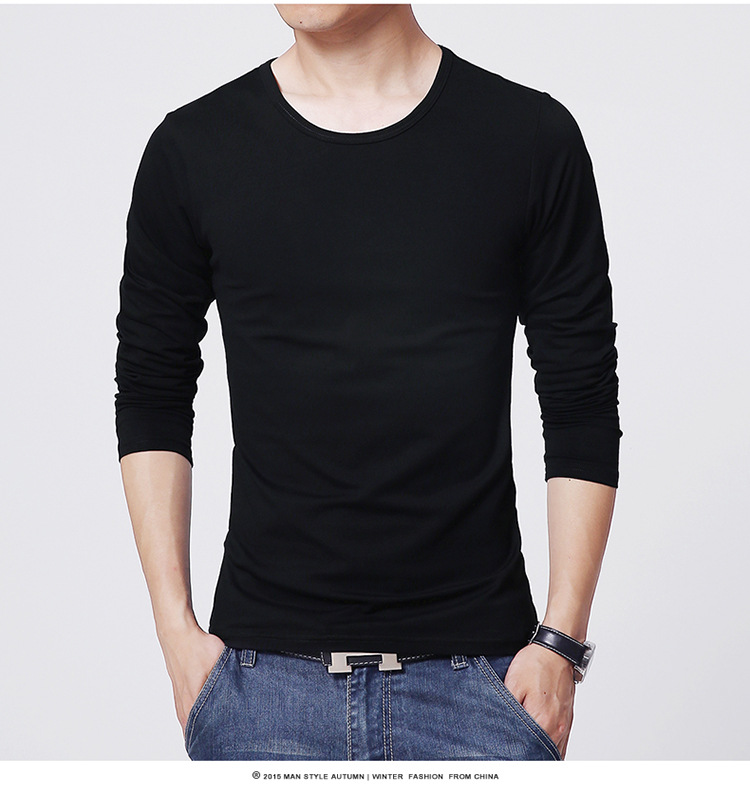 2020 MRMT men's T shirt 3 Basic colors Long Sleeve Slim T-shirt young men Pure color tee shirt 3XL size O neck Free Shipping