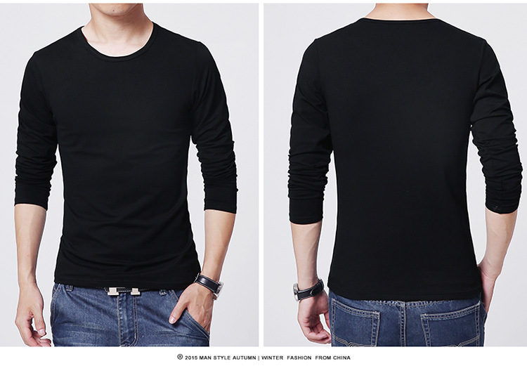 2020 MRMT men's T shirt 3 Basic colors Long Sleeve Slim T-shirt young men Pure color tee shirt 3XL size O neck Free Shipping