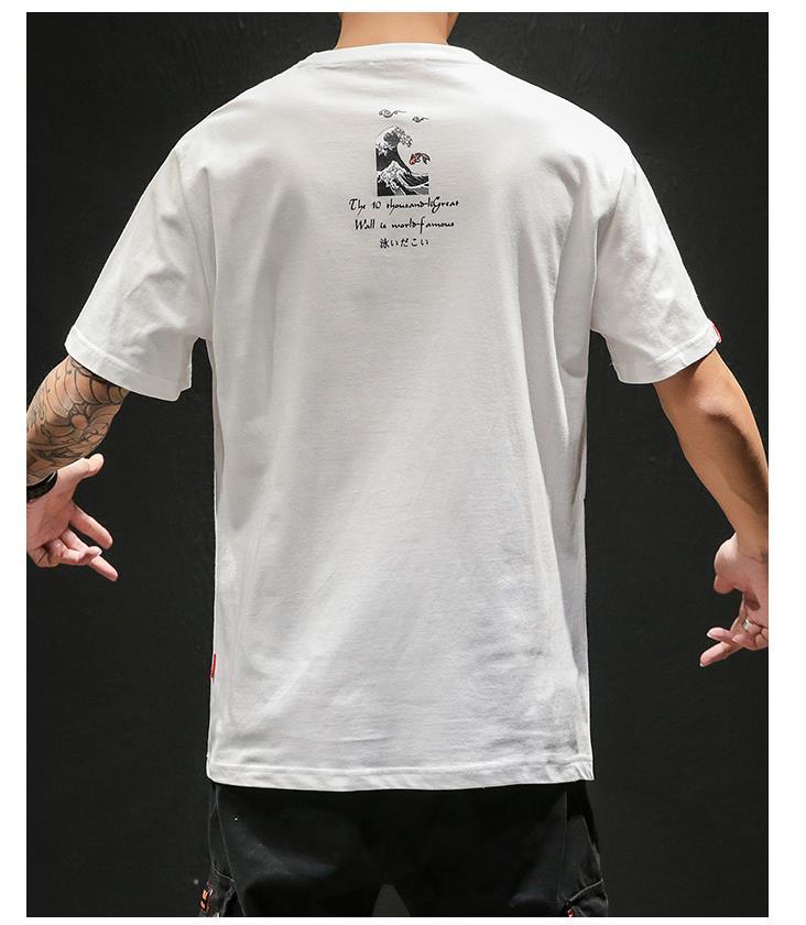 Funny Anime Print Oversized Men T Shirt Hip-Hop Cotton T-shirt O-neck Summer Japanese Male Causal Tshirts 5XL Fashion Loose Tees