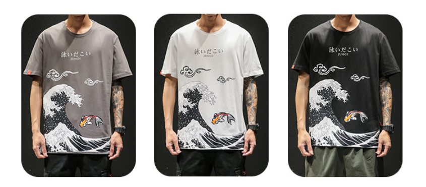 Funny Anime Print Oversized Men T Shirt Hip-Hop Cotton T-shirt O-neck Summer Japanese Male Causal Tshirts 5XL Fashion Loose Tees