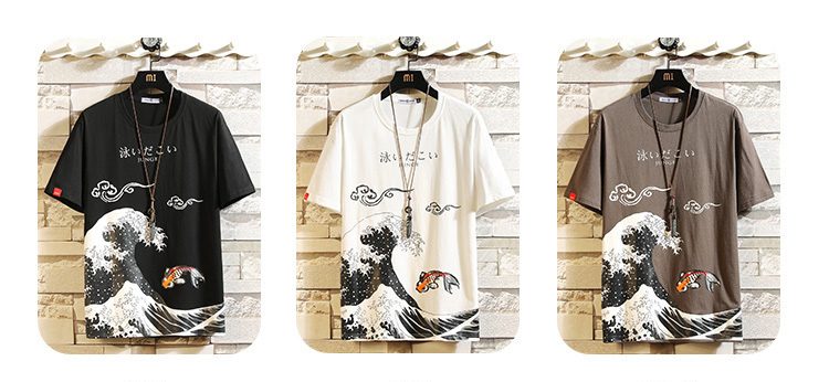 Funny Anime Print Oversized Men T Shirt Hip-Hop Cotton T-shirt O-neck Summer Japanese Male Causal Tshirts 5XL Fashion Loose Tees