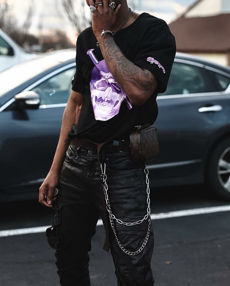 VLONE men t shirt 100% cotton streetwear Women's T-shirt USA summer Short sleeve brand hip hop tshirt Skull head screw Ninja