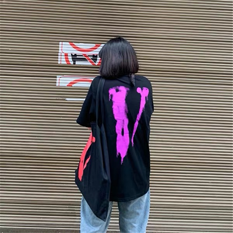 VLONE men t shirt 100% cotton streetwear Women's T-shirt USA summer Short sleeve brand hip hop tshirt Skull head screw Ninja