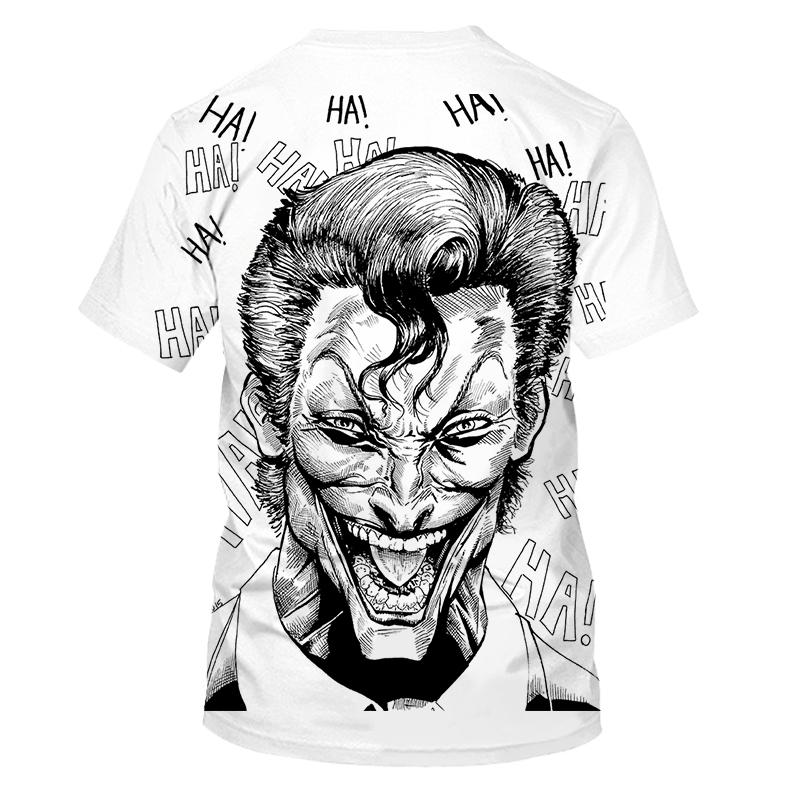Summer 2020 white all-match 3D printed T-shirt men's all-match clown casual men's and women's T-shirts Fun and interesting T-shi