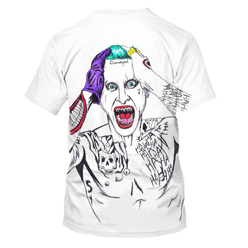 Summer 2020 white all-match 3D printed T-shirt men's all-match clown casual men's and women's T-shirts Fun and interesting T-shi