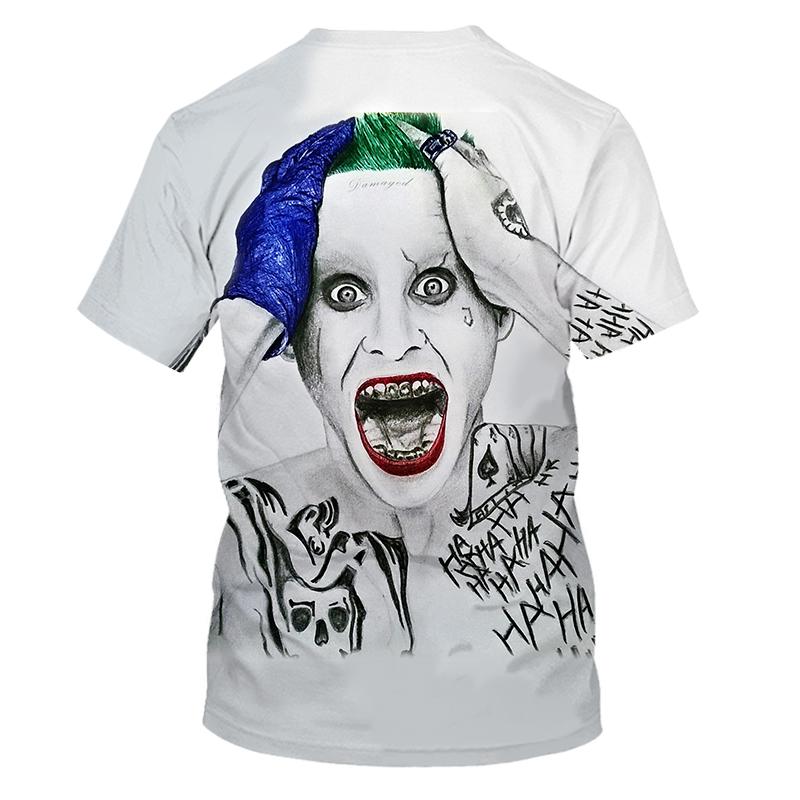 Summer 2020 white all-match 3D printed T-shirt men's all-match clown casual men's and women's T-shirts Fun and interesting T-shi