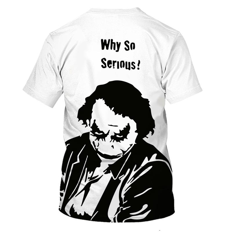 Summer 2020 white all-match 3D printed T-shirt men's all-match clown casual men's and women's T-shirts Fun and interesting T-shi