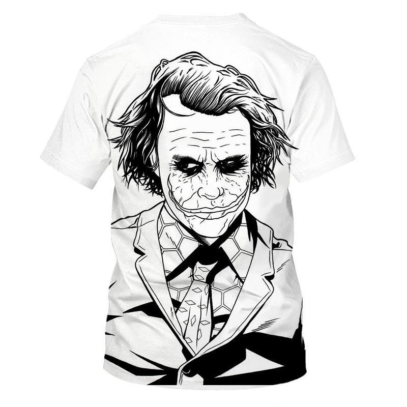 Summer 2020 white all-match 3D printed T-shirt men's all-match clown casual men's and women's T-shirts Fun and interesting T-shi