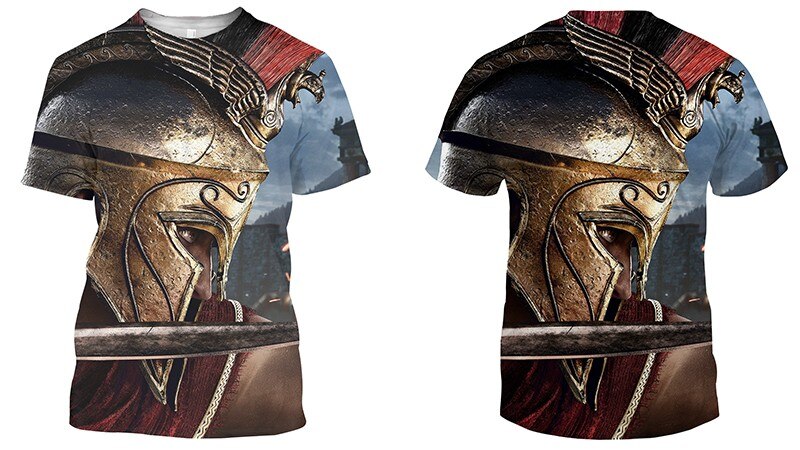 Spartan T Shirt Summer Short Tops Tees Sparta Shirt Men 3d Print T-shirts Men`s O Neck Harajuku Tshirt The New Hot Sale