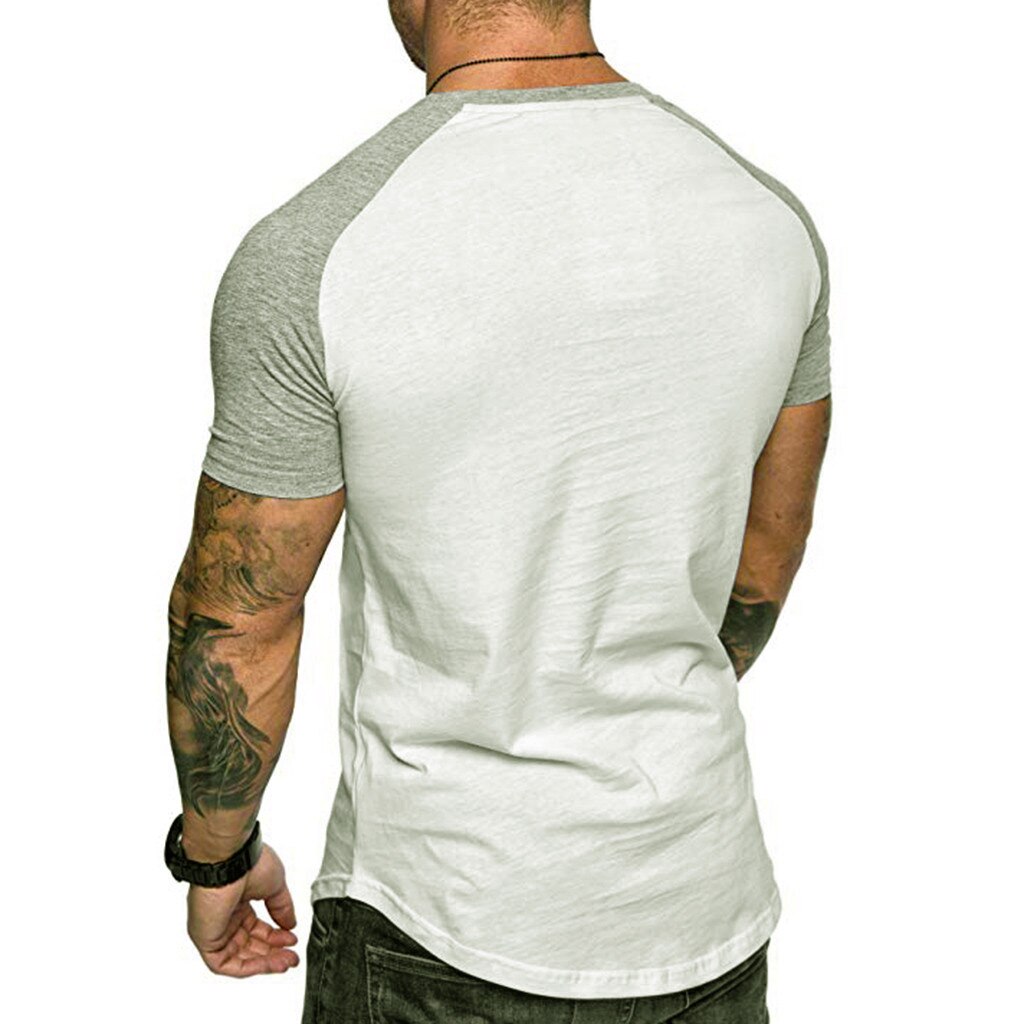 Men's Summer Slim Fit Pocket Short Sleeved T-shirt (Minimum order 100 pieces each color)