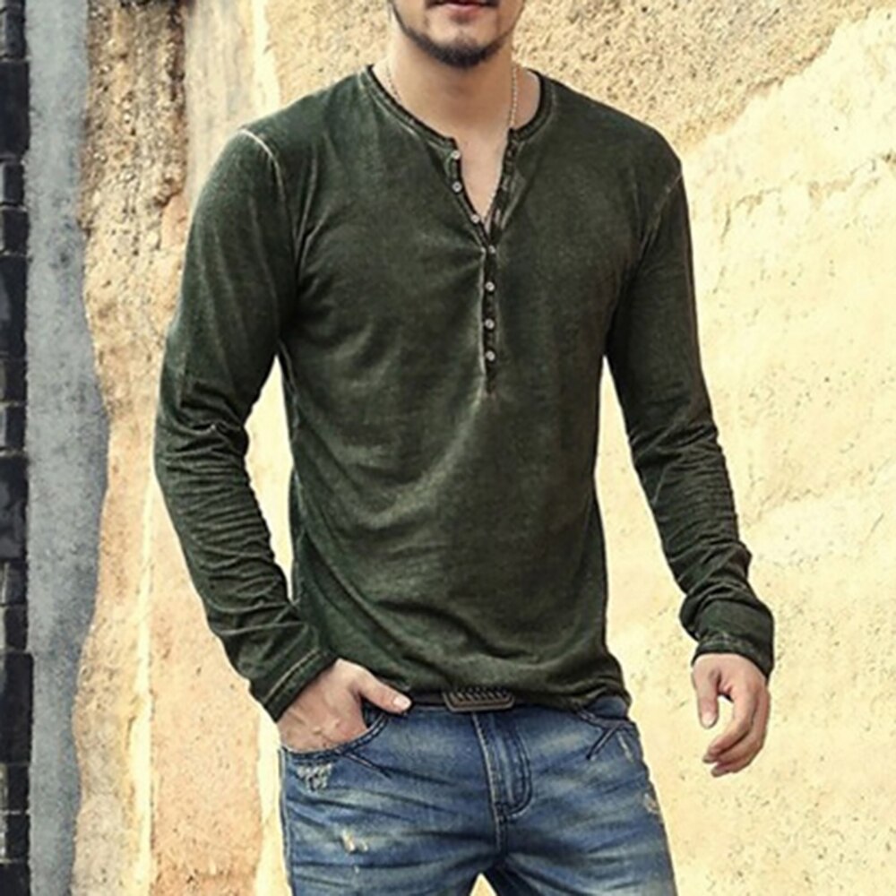 Men Solid Long Sleeve T-shirts (Minimum order 100 pieces each color)