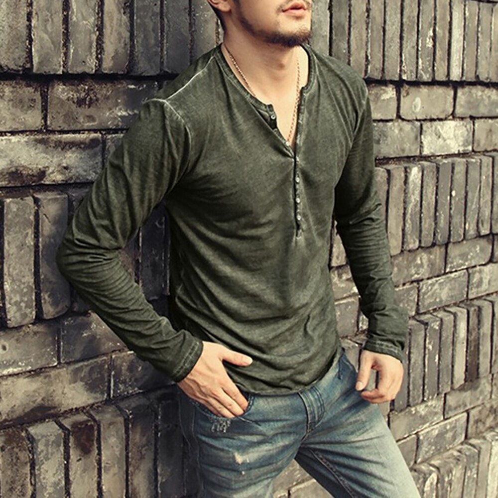 Men Solid Long Sleeve T-shirts (Minimum order 100 pieces each color)