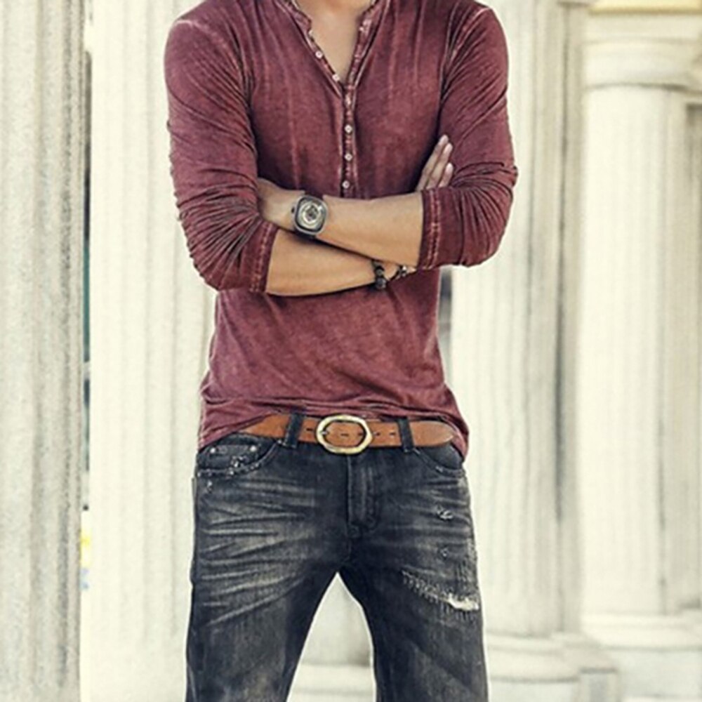 Men Solid Long Sleeve T-shirts (Minimum order 100 pieces each color)