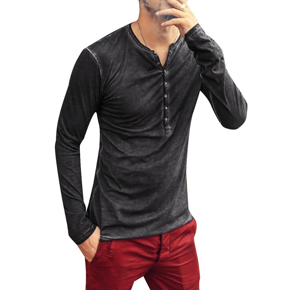 Men Solid Long Sleeve T-shirts (Minimum order 100 pieces each color)
