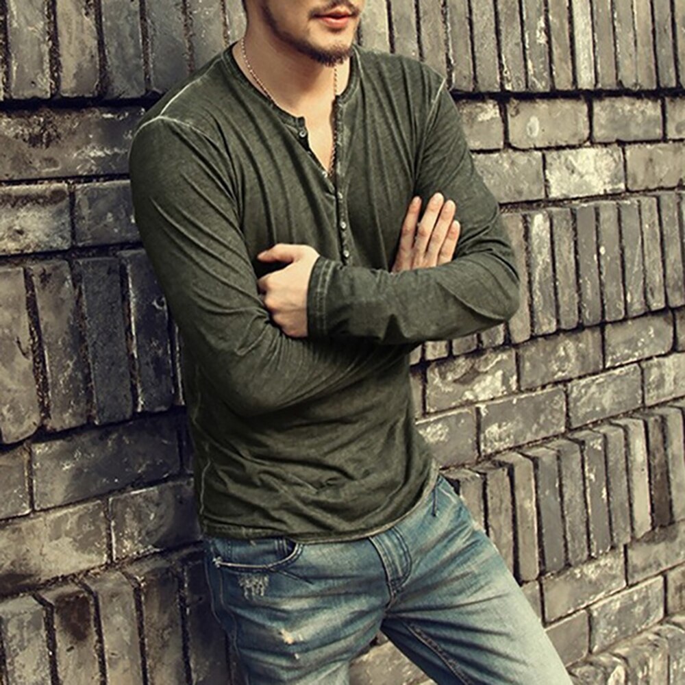 Men Solid Long Sleeve T-shirts (Minimum order 100 pieces each color)