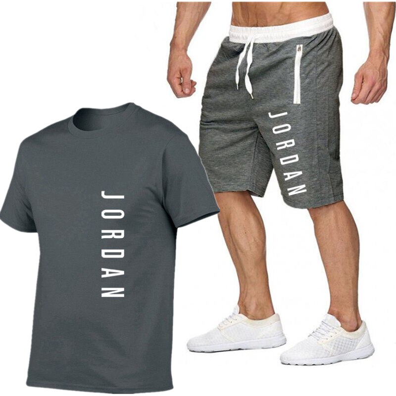Summer new men’s T-shirt set 2-piece men’s sportswear suit (Minimum ...