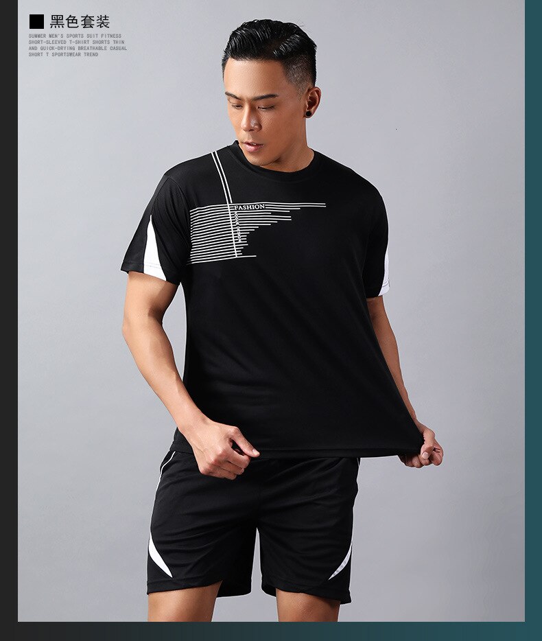 Men Sportswear Suits Quick Dry Running Sets Men T-shirts + Sport Shorts Training Men Jogging Fitness Sport shirts Suit 5XL Men Sportswear Suits Quick Dry Running Sets Men T-shirts + Sport Shorts Training Men Jogging Fitness Sport shirts Suit 5XL