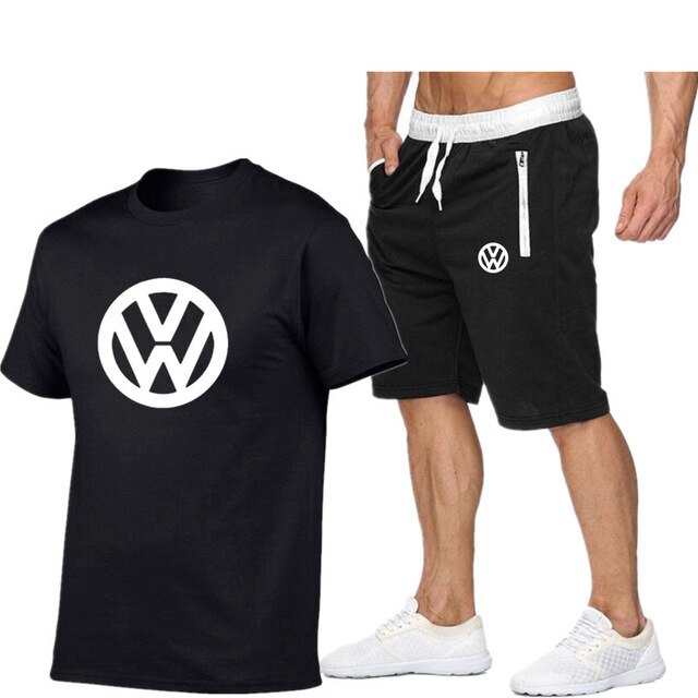 2020 summer new special men's T-shirt suit + Volkswagen printed casual shorts summer high quality breathable men's T-shirt suit 2020 summer new special men's T-shirt suit + Volkswagen printed casual shorts summer high quality breathable men's T-shirt suit