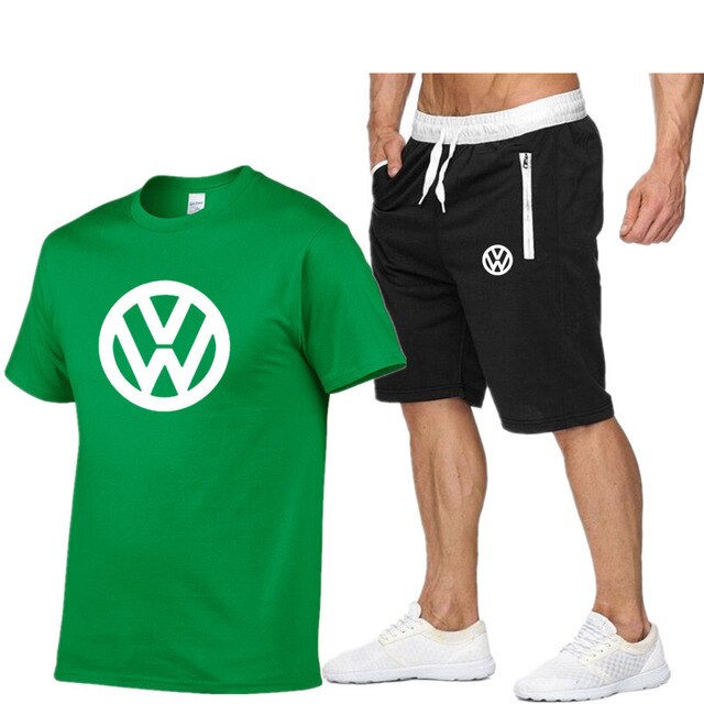 2020 summer new special men's T-shirt suit + Volkswagen printed casual shorts summer high quality breathable men's T-shirt suit 2020 summer new special men's T-shirt suit + Volkswagen printed casual shorts summer high quality breathable men's T-shirt suit