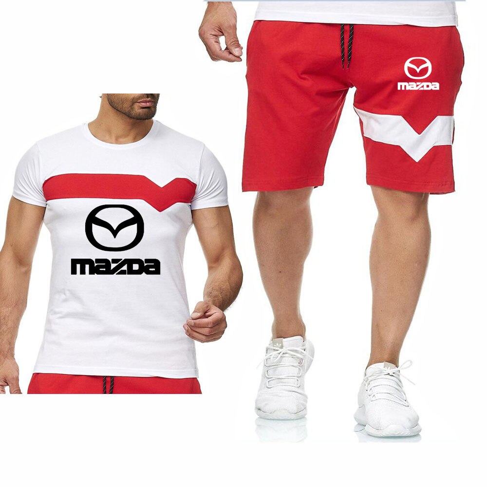 Summer Men's Suit for Mazda Car Logo casual Comfortable Cotton Mens Short Sleeve O-neck Cotton Mens T-Shirt Pants Suit 2Pcs Summer Men's Suit for Mazda Car Logo casual Comfortable Cotton Mens Short Sleeve O-neck Cotton Mens T-Shirt Pants Suit 2Pcs