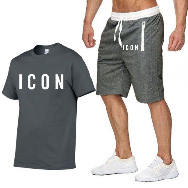 New 2020 Cotton Short Sleeve ICON Hook Men's T-Shirt + Shorts Set Casual Men' T-Shirt Top Tees Men's T-Shirt Pants suit New 2020 Cotton Short Sleeve ICON Hook Men's T-Shirt + Shorts Set Casual Men' T-Shirt Top Tees Men's T-Shirt Pants suit