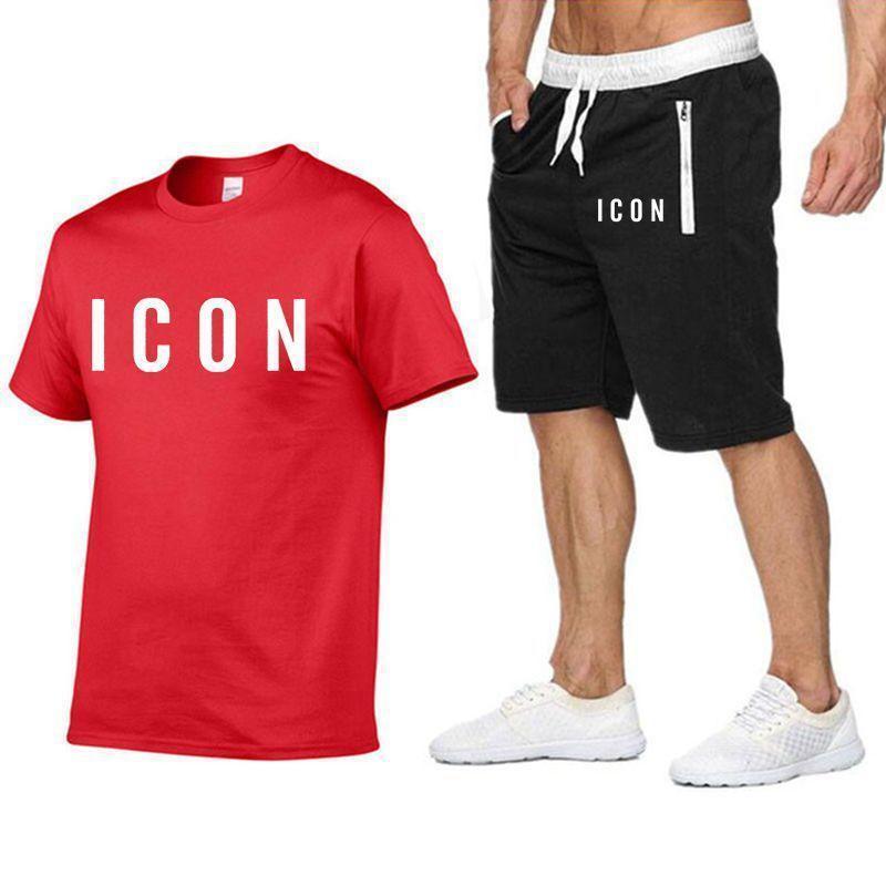 New 2020 Cotton Short Sleeve ICON Hook Men's T-Shirt + Shorts Set Casual Men' T-Shirt Top Tees Men's T-Shirt Pants suit New 2020 Cotton Short Sleeve ICON Hook Men's T-Shirt + Shorts Set Casual Men' T-Shirt Top Tees Men's T-Shirt Pants suit